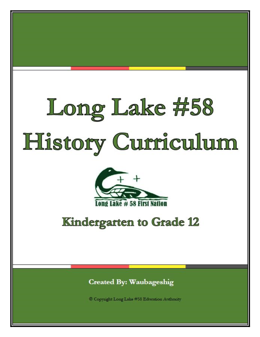 Long Lake 58 History Curriculum K to 12