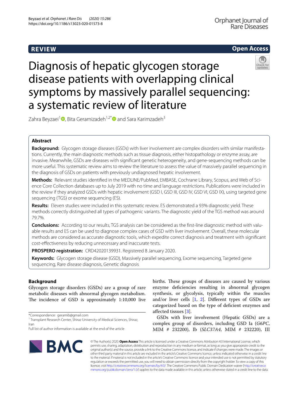 Diagnosis of Hepatic Glycogen Storage Disease Patients with Overlapping