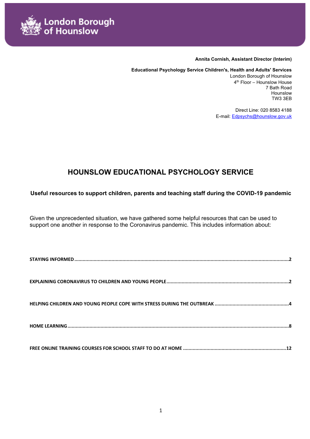 Hounslow Educational Psychology Service