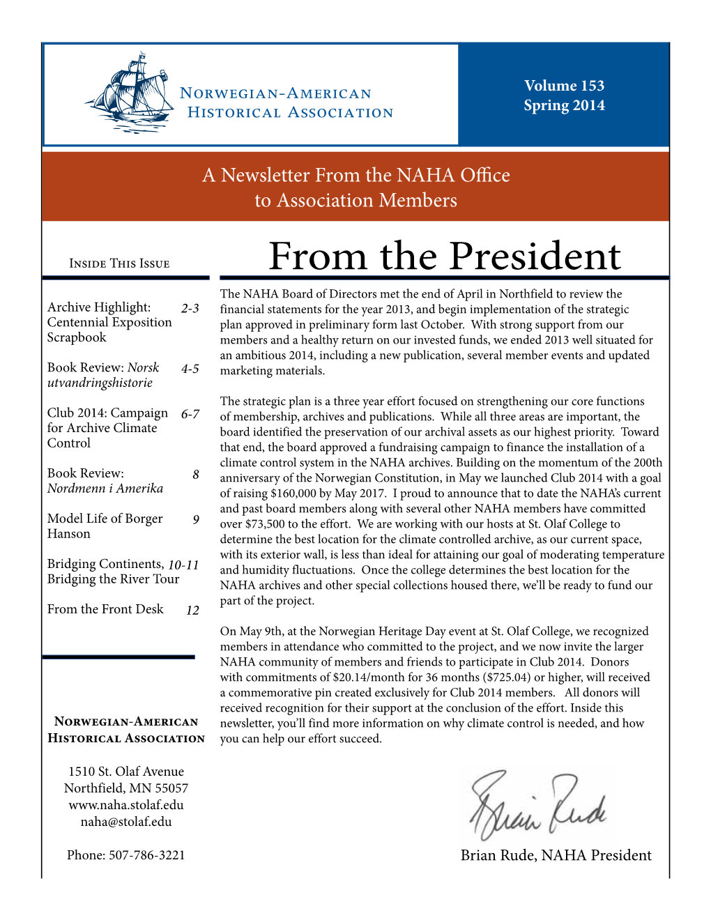 From the President
