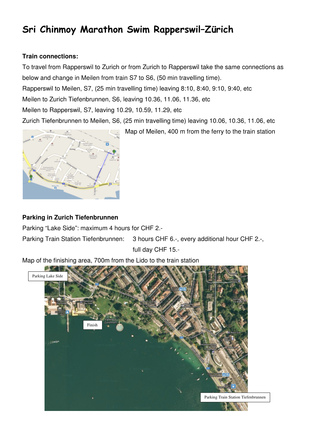 Sri Chinmoy Marathon Swim Rapperswil–Zürich