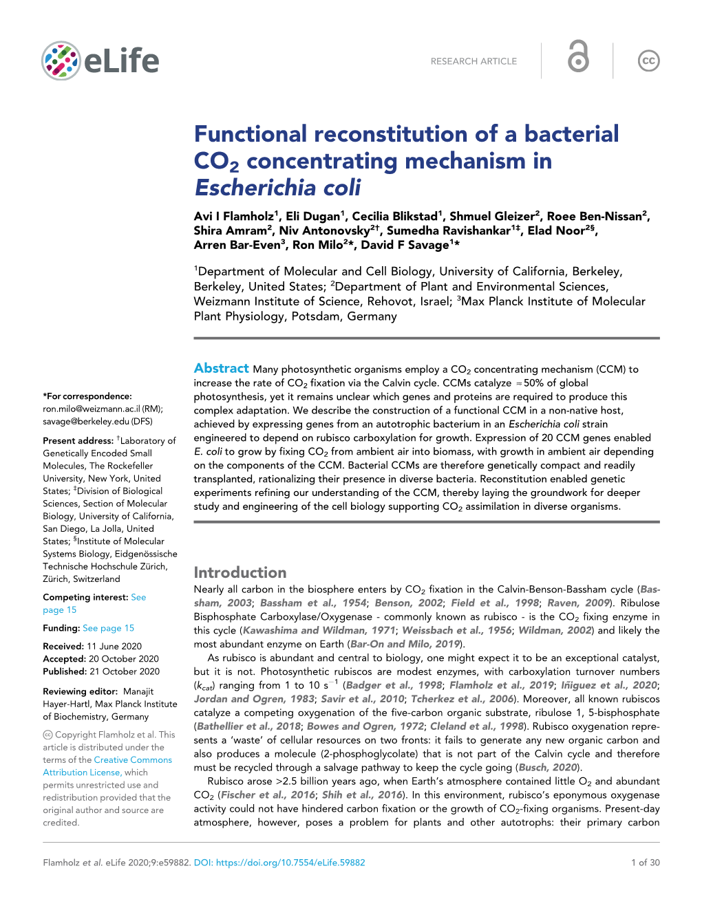 Functional Reconstitution of a Bacterial CO2 Concentrating Mechanism In