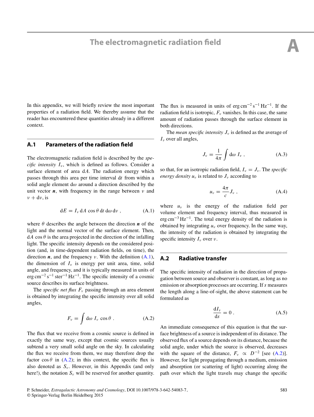 The Electromagnetic Radiation Field