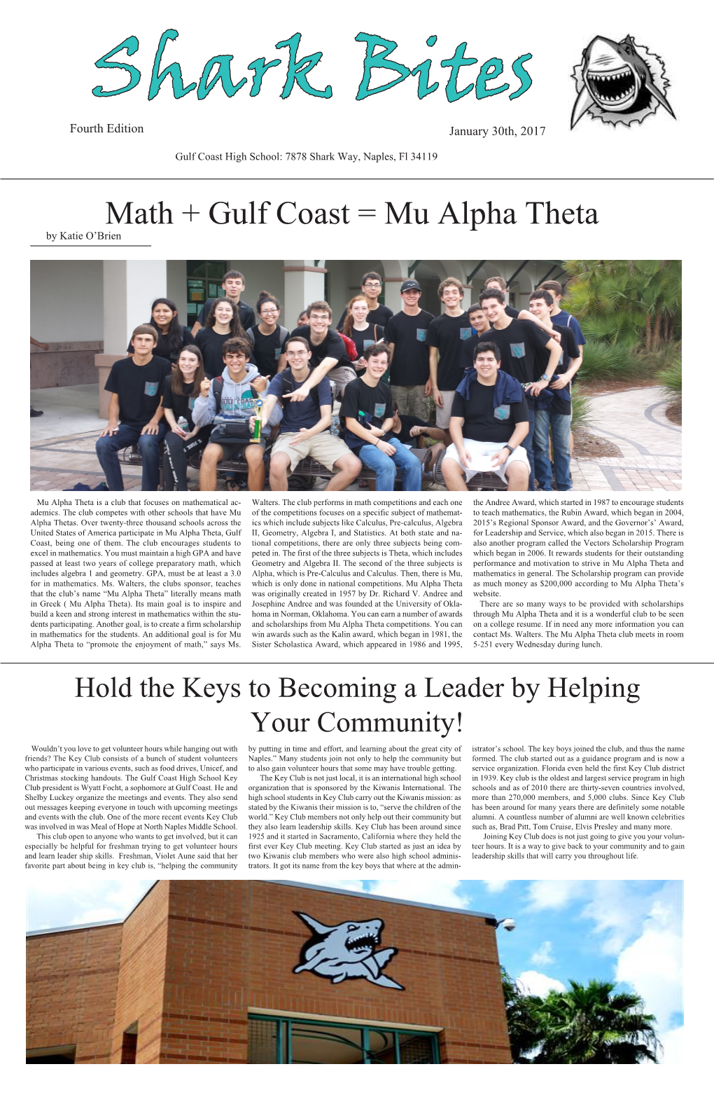 Math + Gulf Coast = Mu Alpha Theta by Katie O’Brien