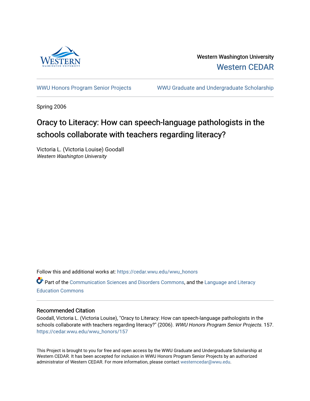 Oracy to Literacy: How Can Speech-Language Pathologists in the Schools Collaborate with Teachers Regarding Literacy?