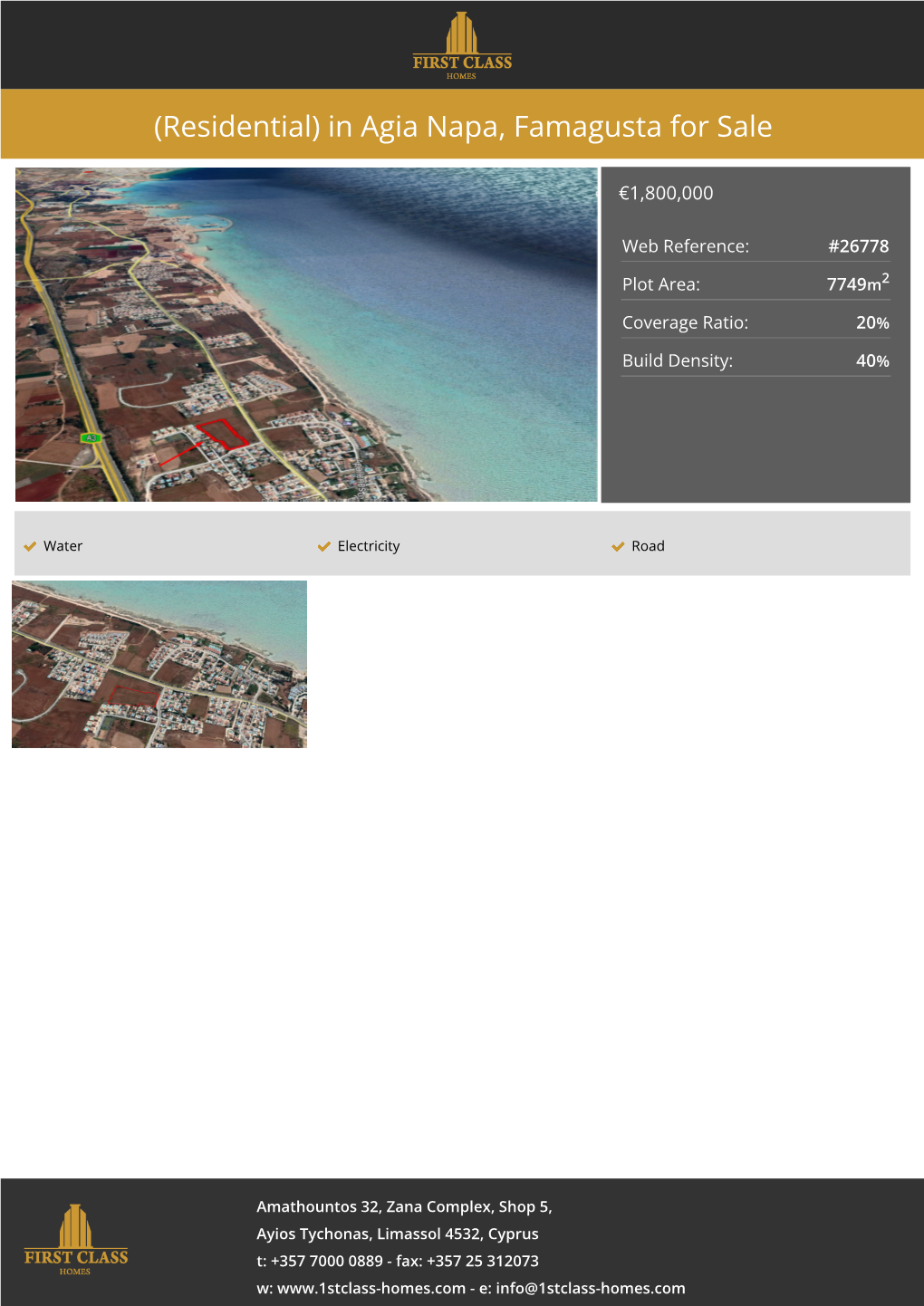 (Residential) in Agia Napa, Famagusta for Sale