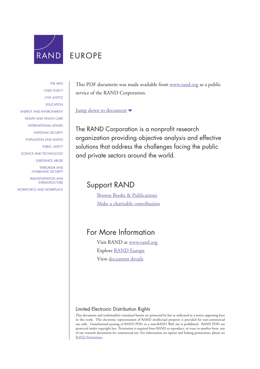 Bibliometrics As a Tool for Supporting Prospective R&D Decision-Making in the Health Sciences: Strengths, Weaknesses And