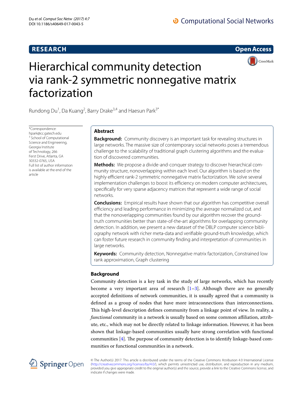 Hierarchical Community Detection Via Rank-2 Symmetric Nonnegative