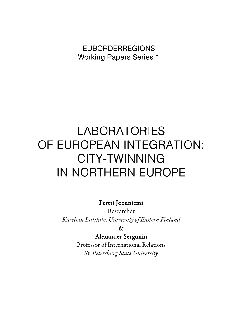 City-Twinning in Northern Europe