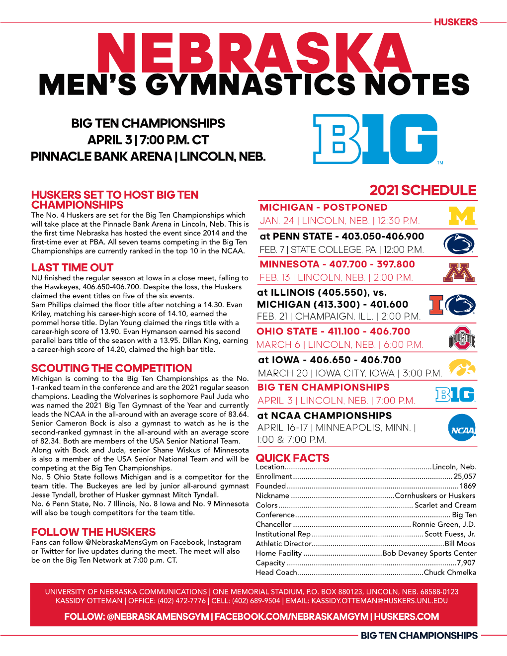 Men's Gymnastics Notes