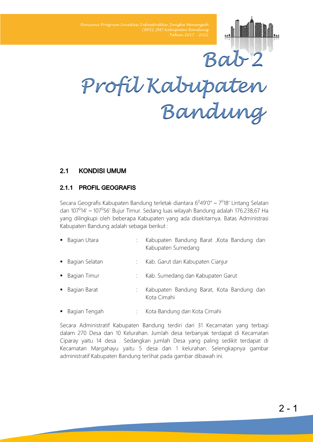 Bab 2 Profil Kabupaten Bandung