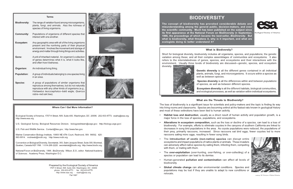 Biodiversity