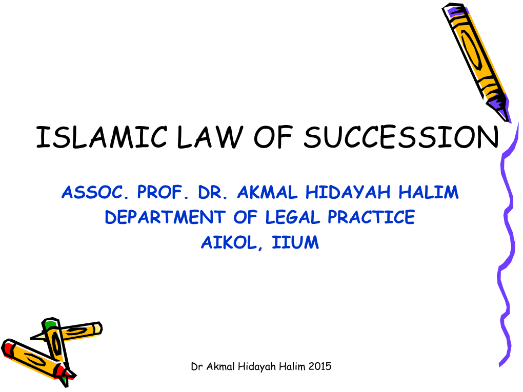 Islamic Law of Succession