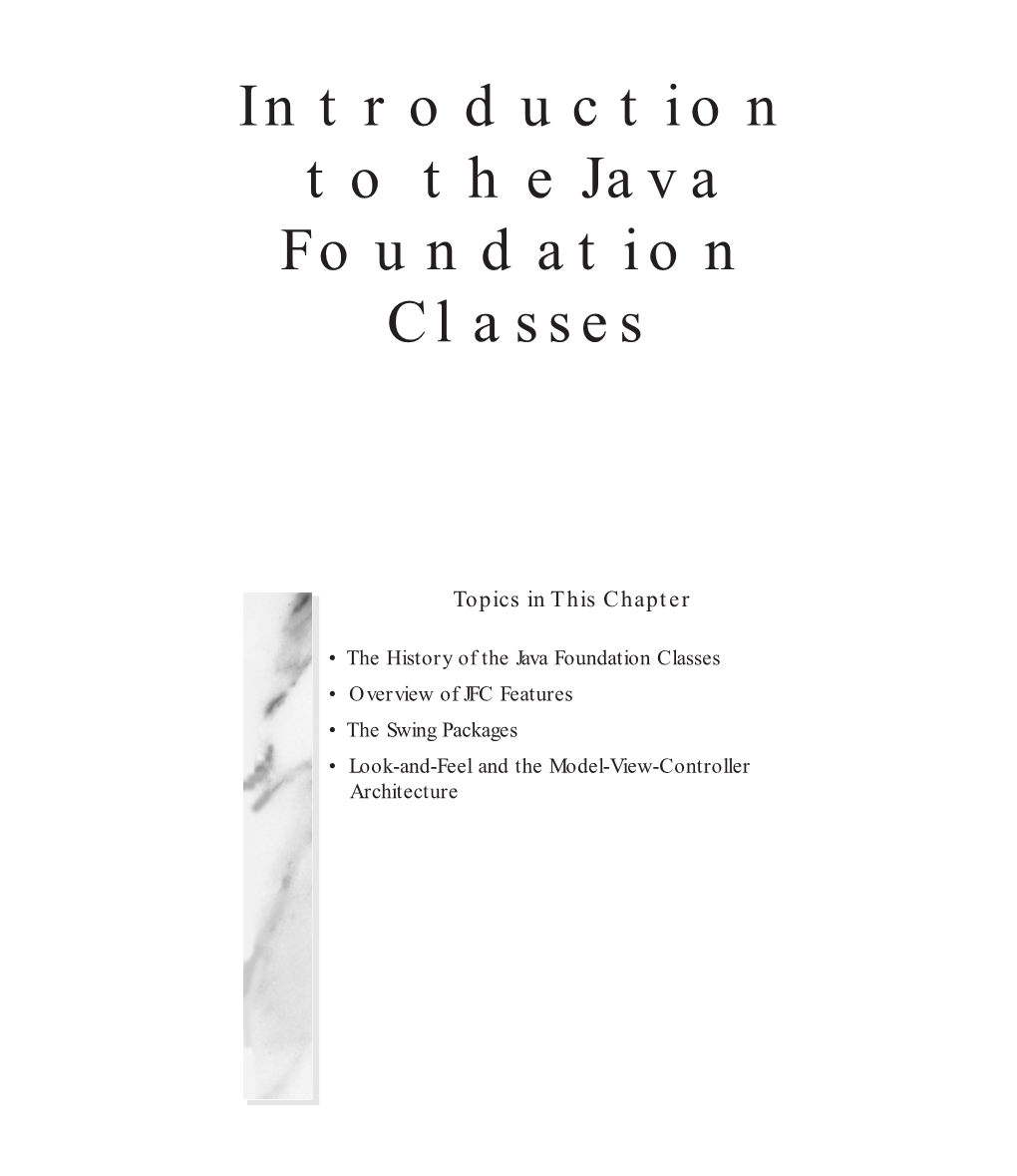 Introduction to the Java Foundation Classes