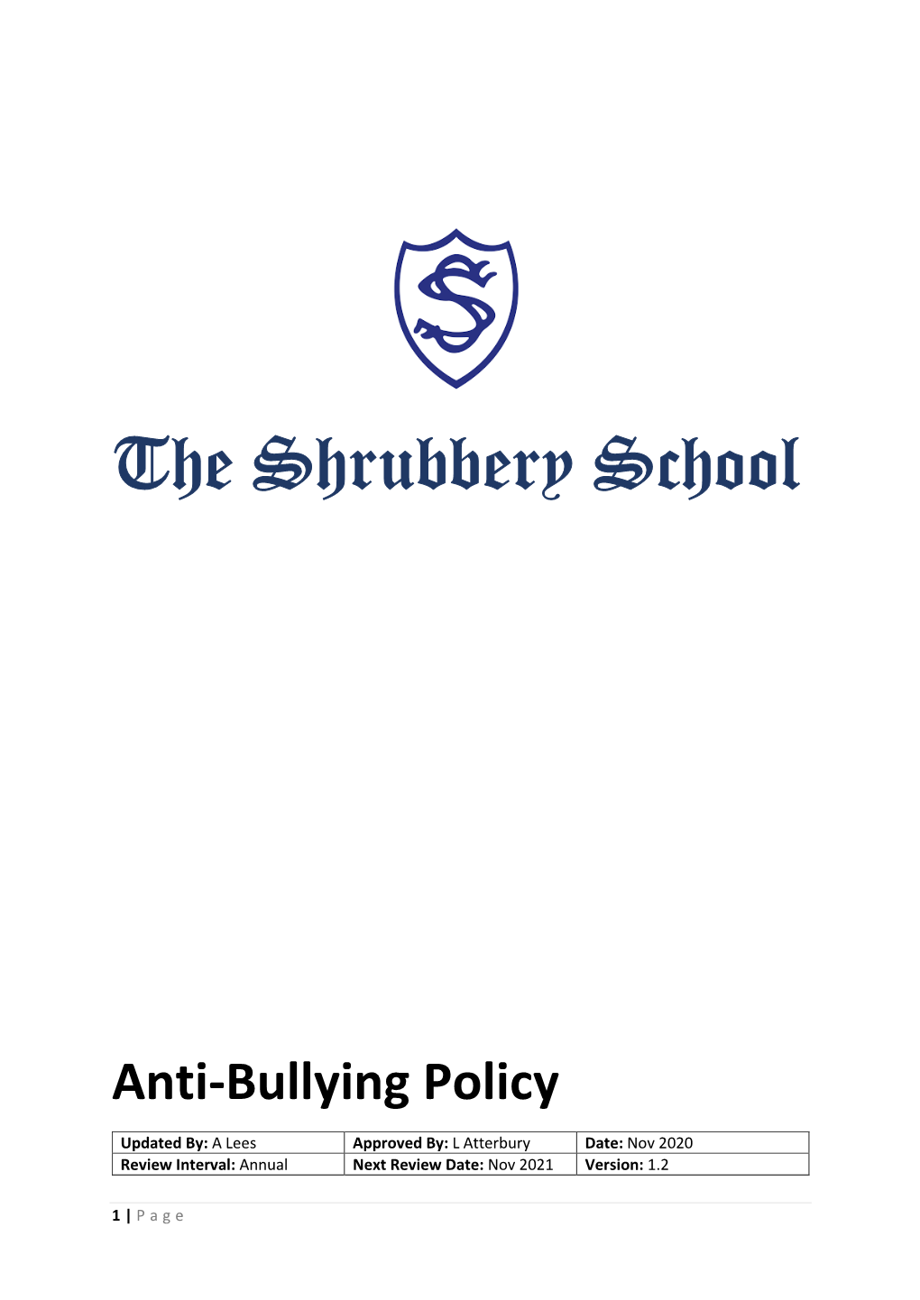 Anti-Bullying Policy