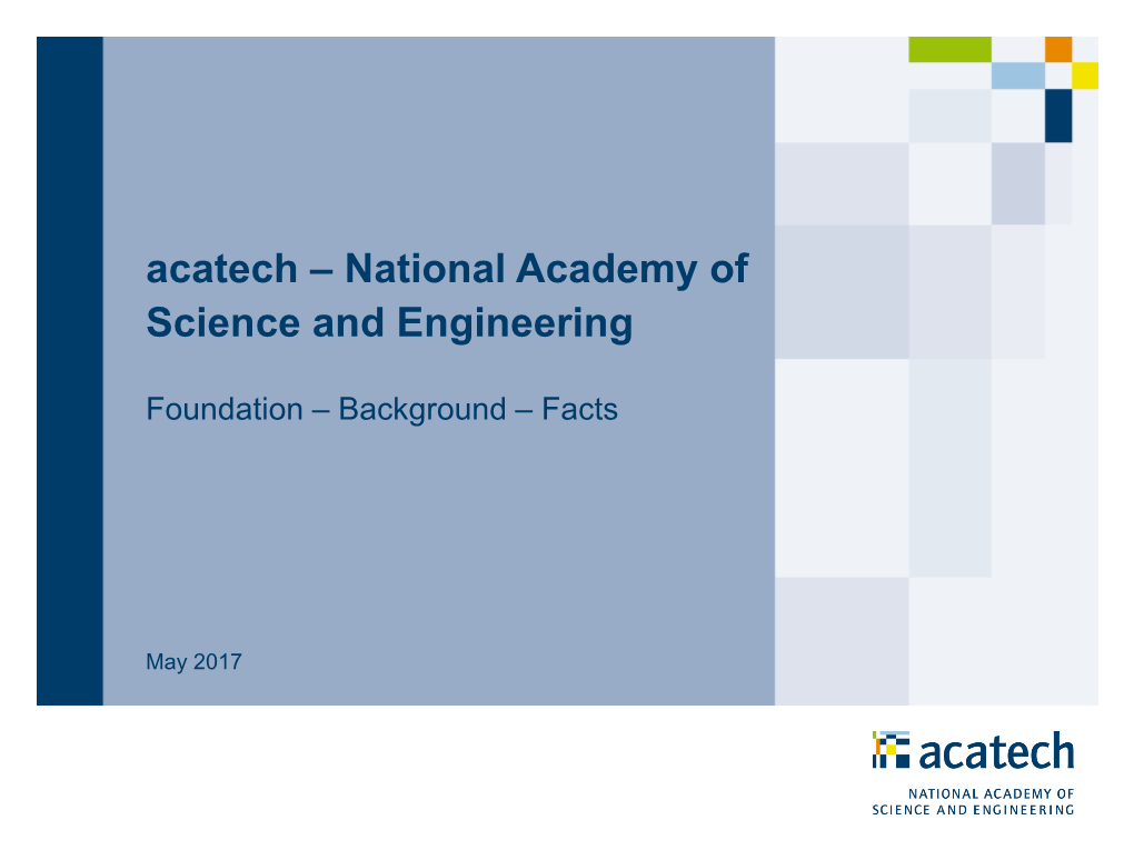 Acatech – National Academy of Science and Engineering