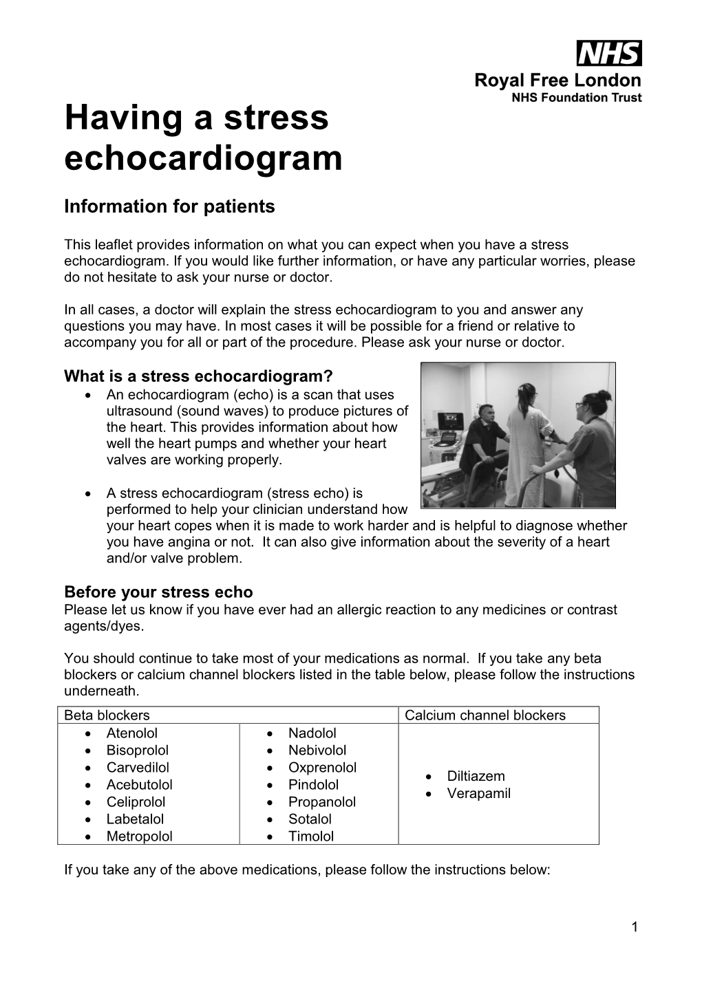 Having a Stress Echocardiogram