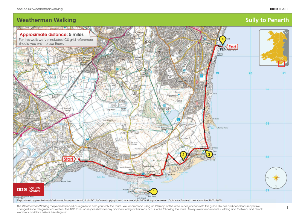 Weatherman Walking Sully to Penarth