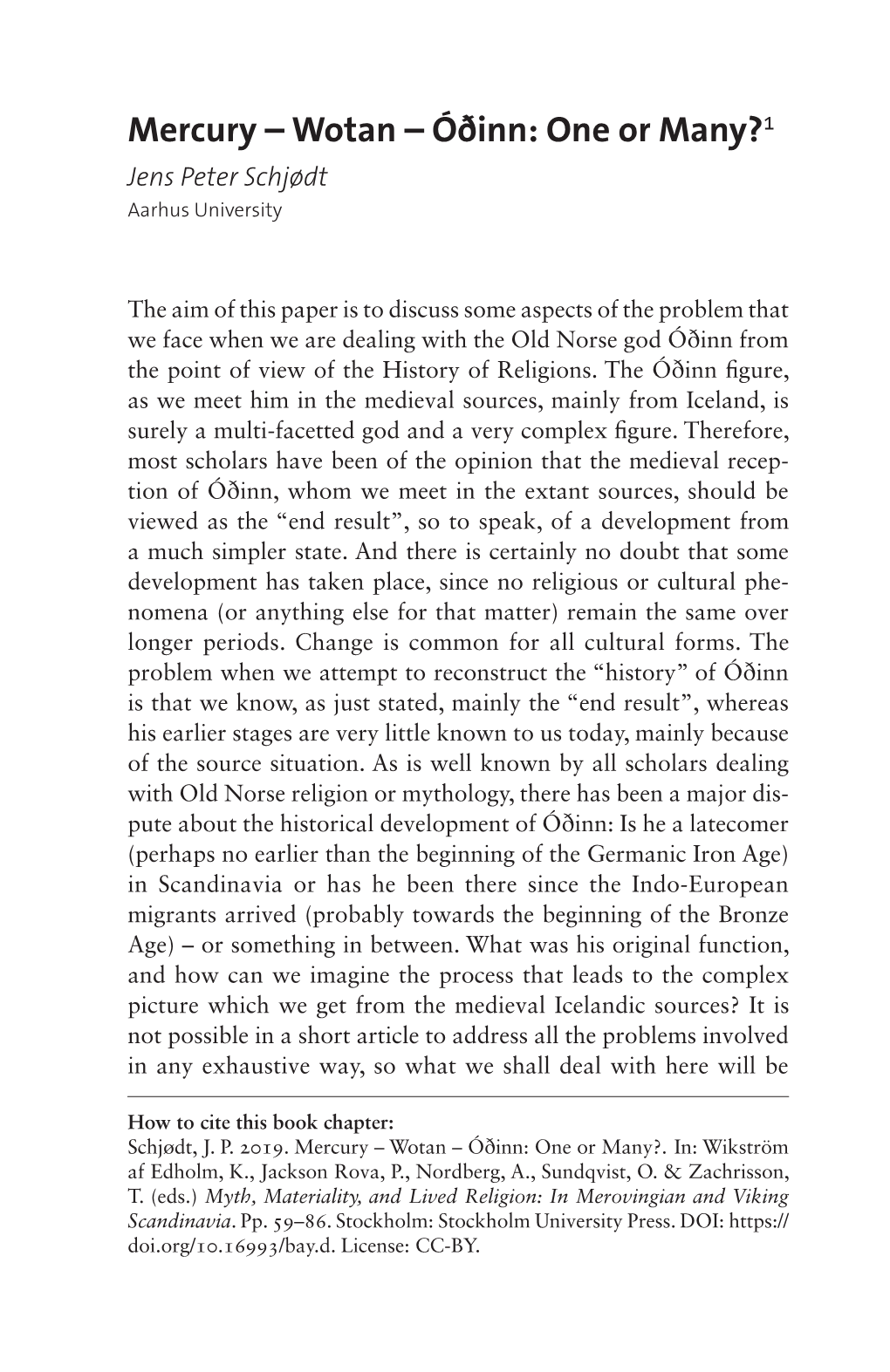 Myth, Materiality, and Lived Religion: in Merovingian and Viking Scandinavia