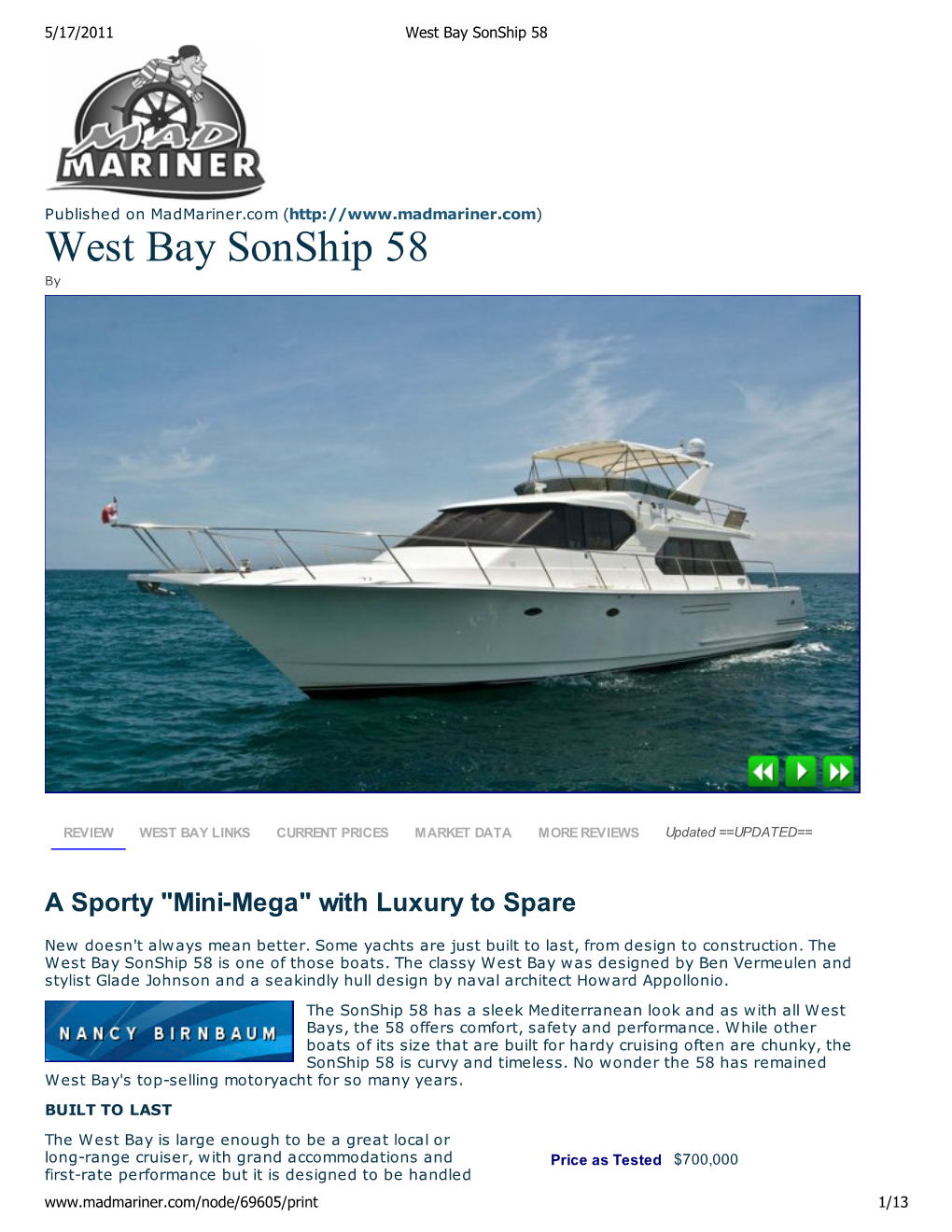 West Bay Sonship 58