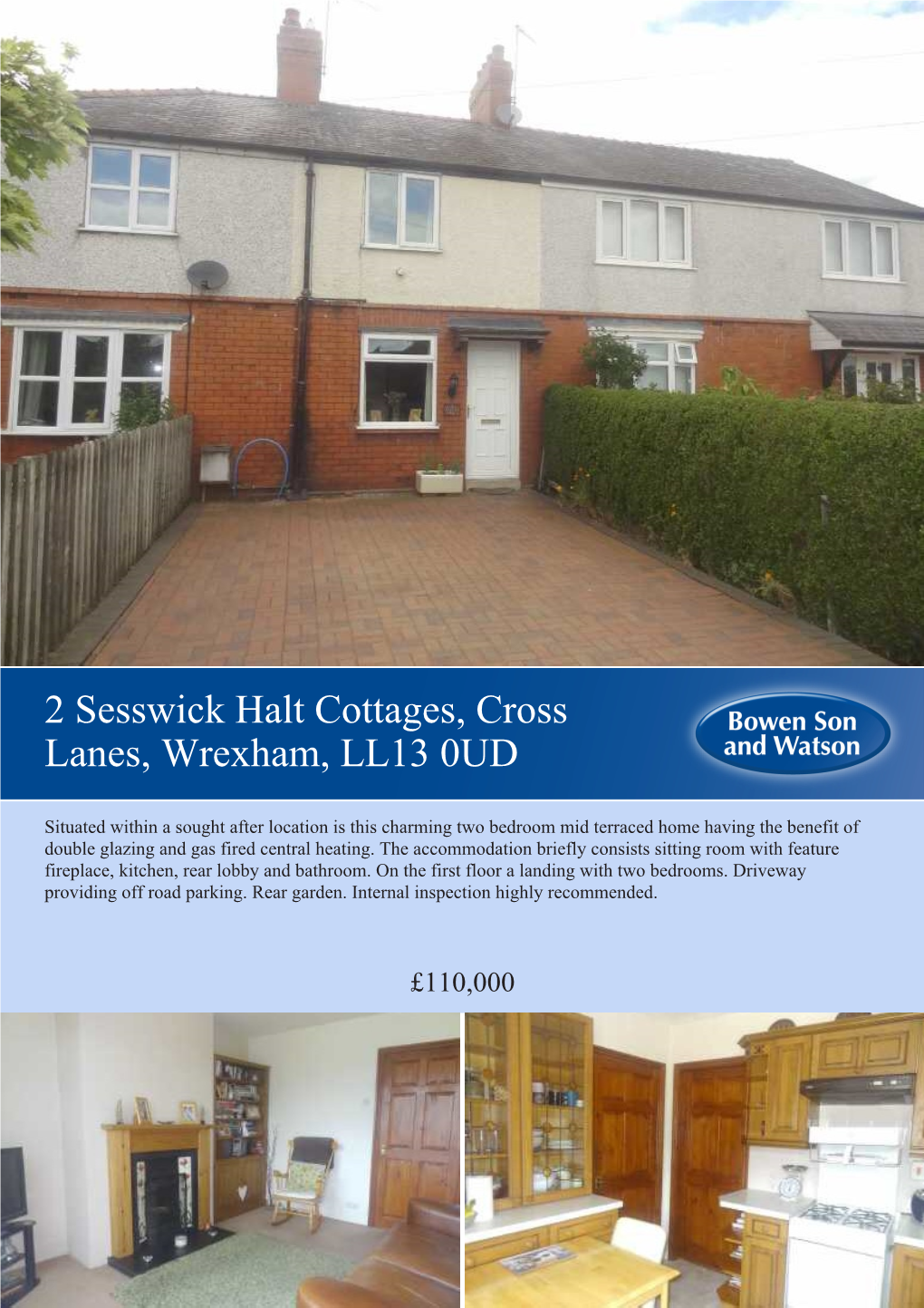 2 Sesswick Halt Cottages, Cross Lanes, Wrexham, LL13 0UD