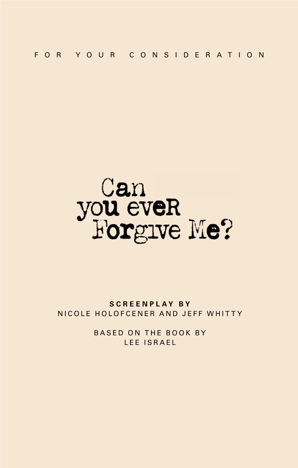 Can You Ever Forgive Me?