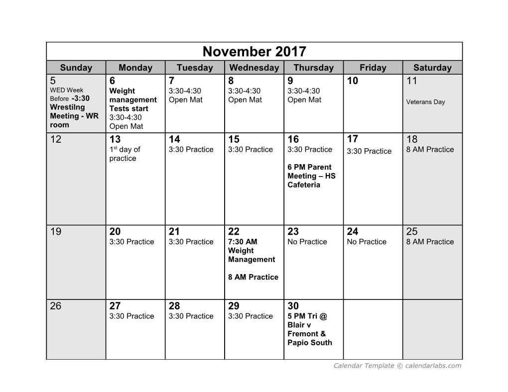 2018 Monthly Calendar - Calendarlabs.Com