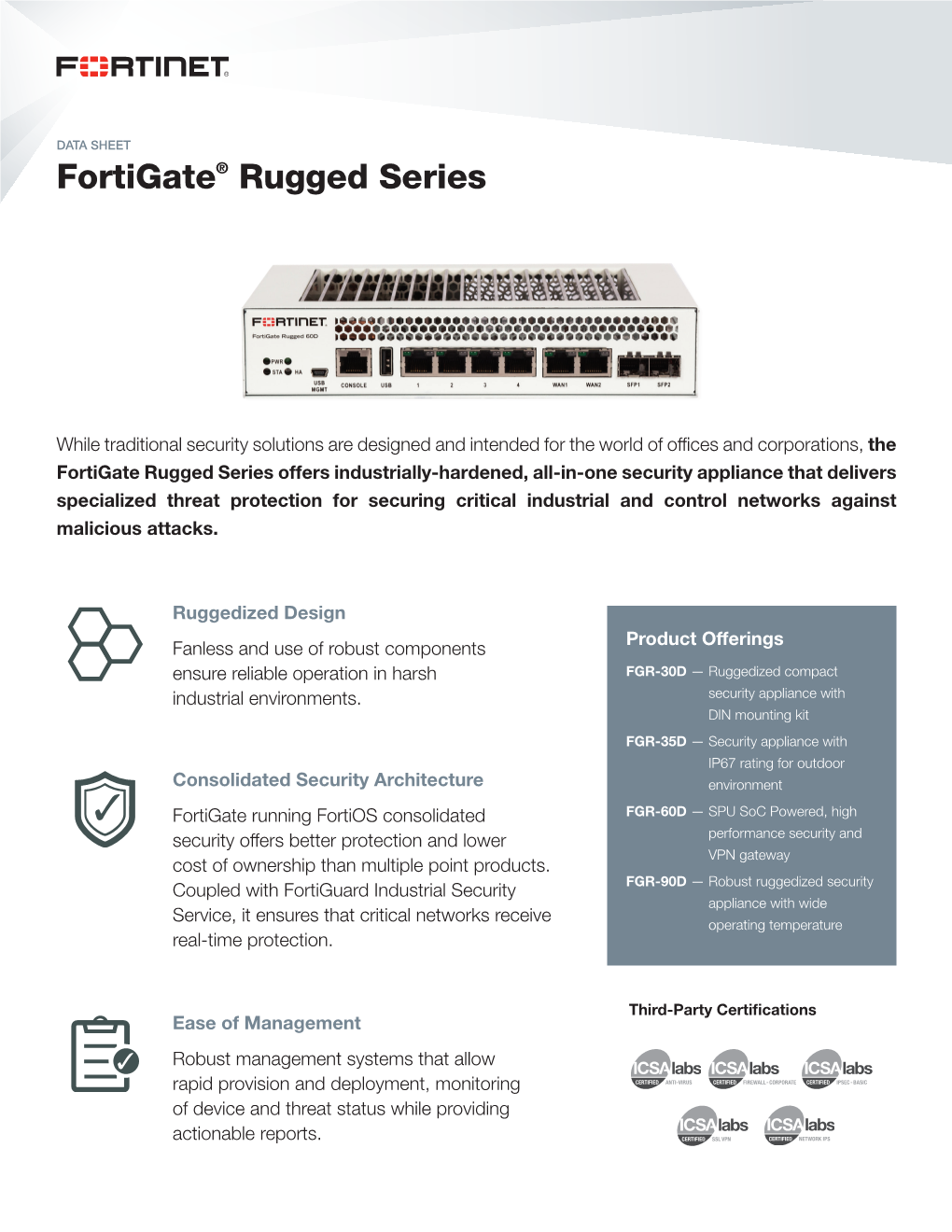 Fortigate Rugged Series Data Sheet