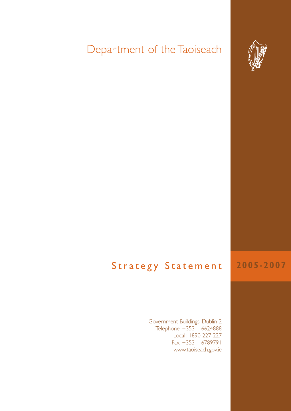 Department of the Taoiseach Strategy Statement 2005-2007