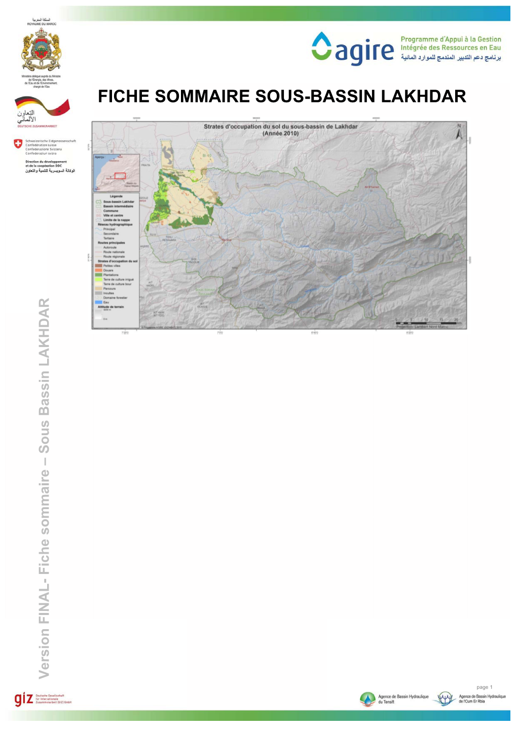 Fiche Sommaire Sous-Bassin LAKHDAR