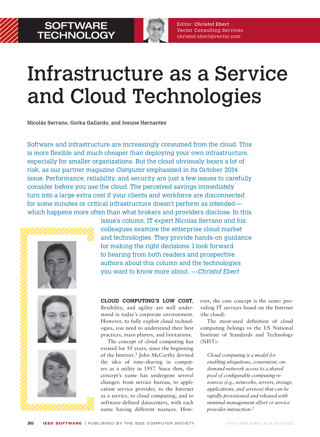 Infrastructure As a Service and Cloud Technologies