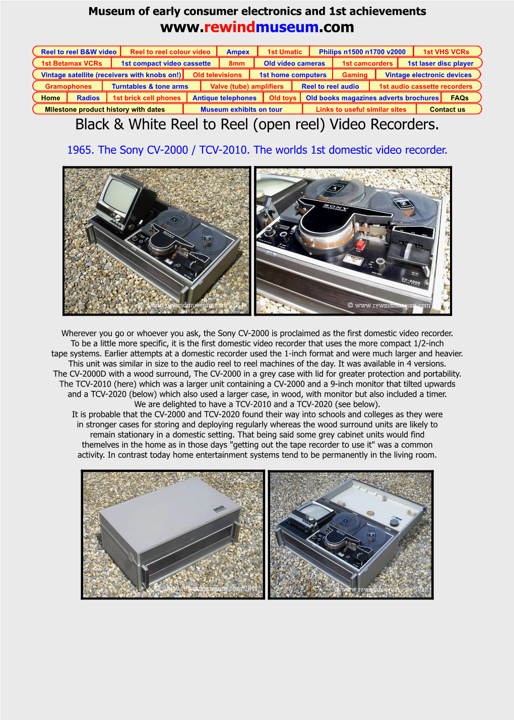 Museum of Vintage Reel to Reel Video Recorders. Open Reel Black And