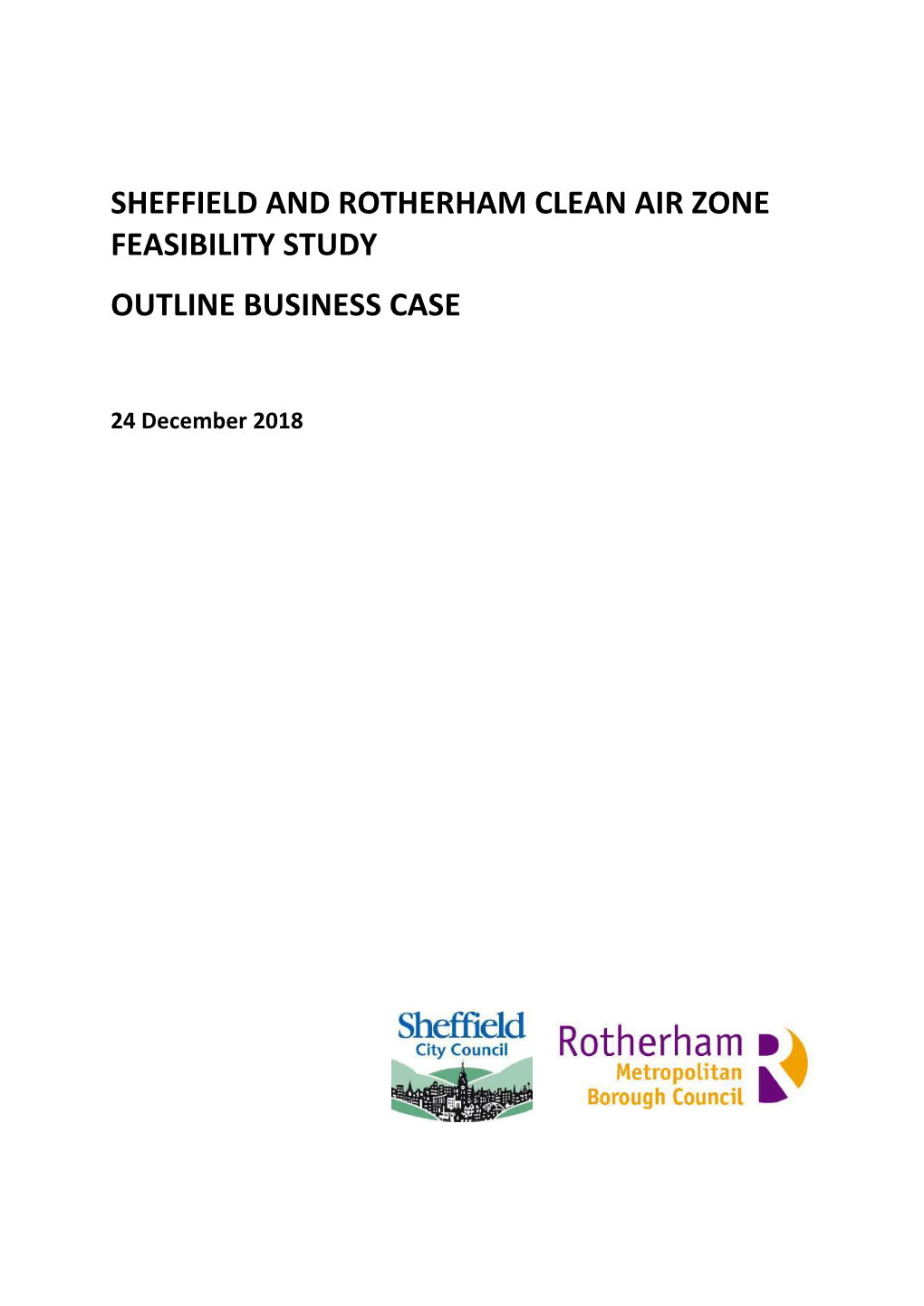 Sheffield and Rotherham Clean Air Zone Feasibility Study Outline Business Case