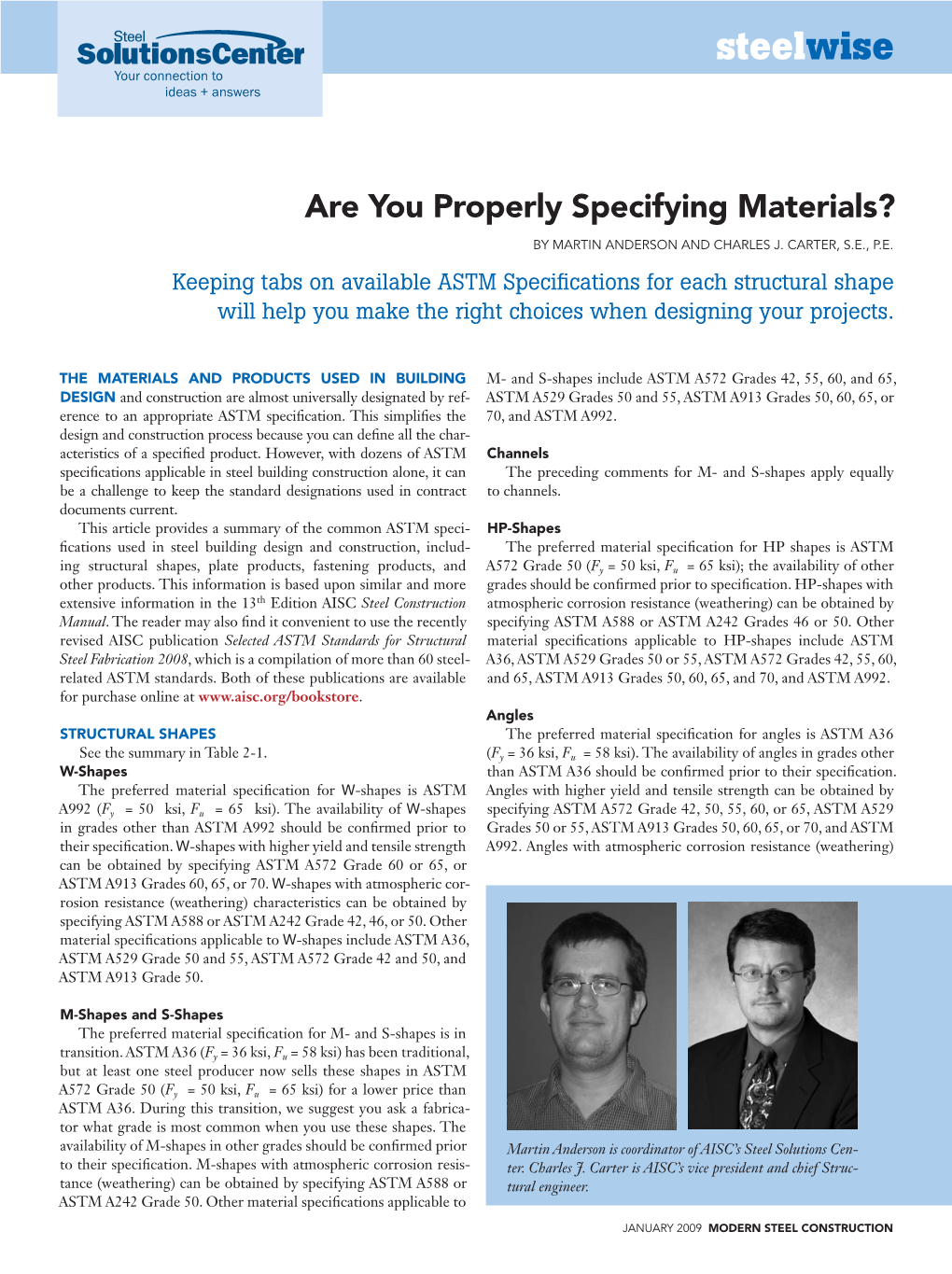 Are You Properly Specifying Materials?