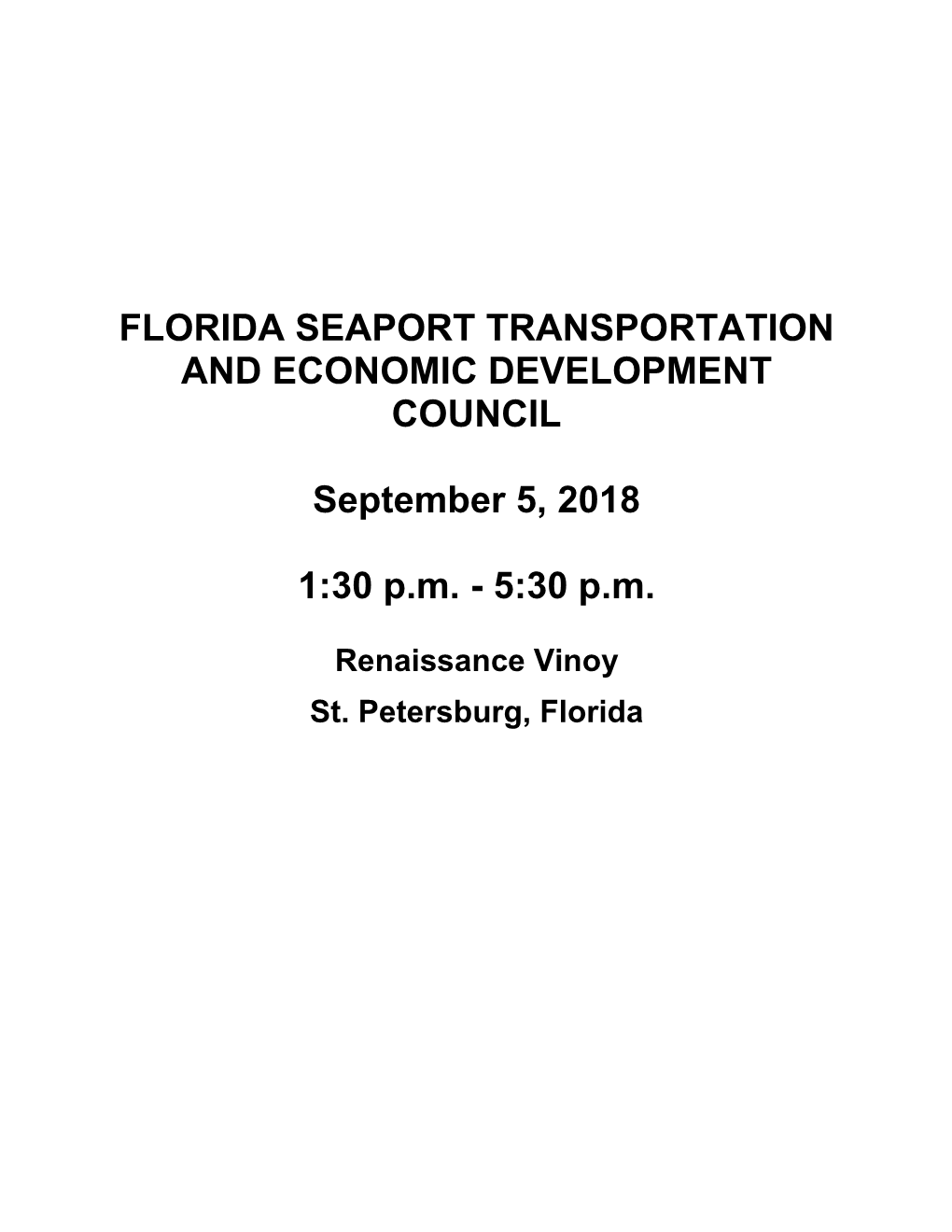 Florida Seaport Transportation and Economic Development Council