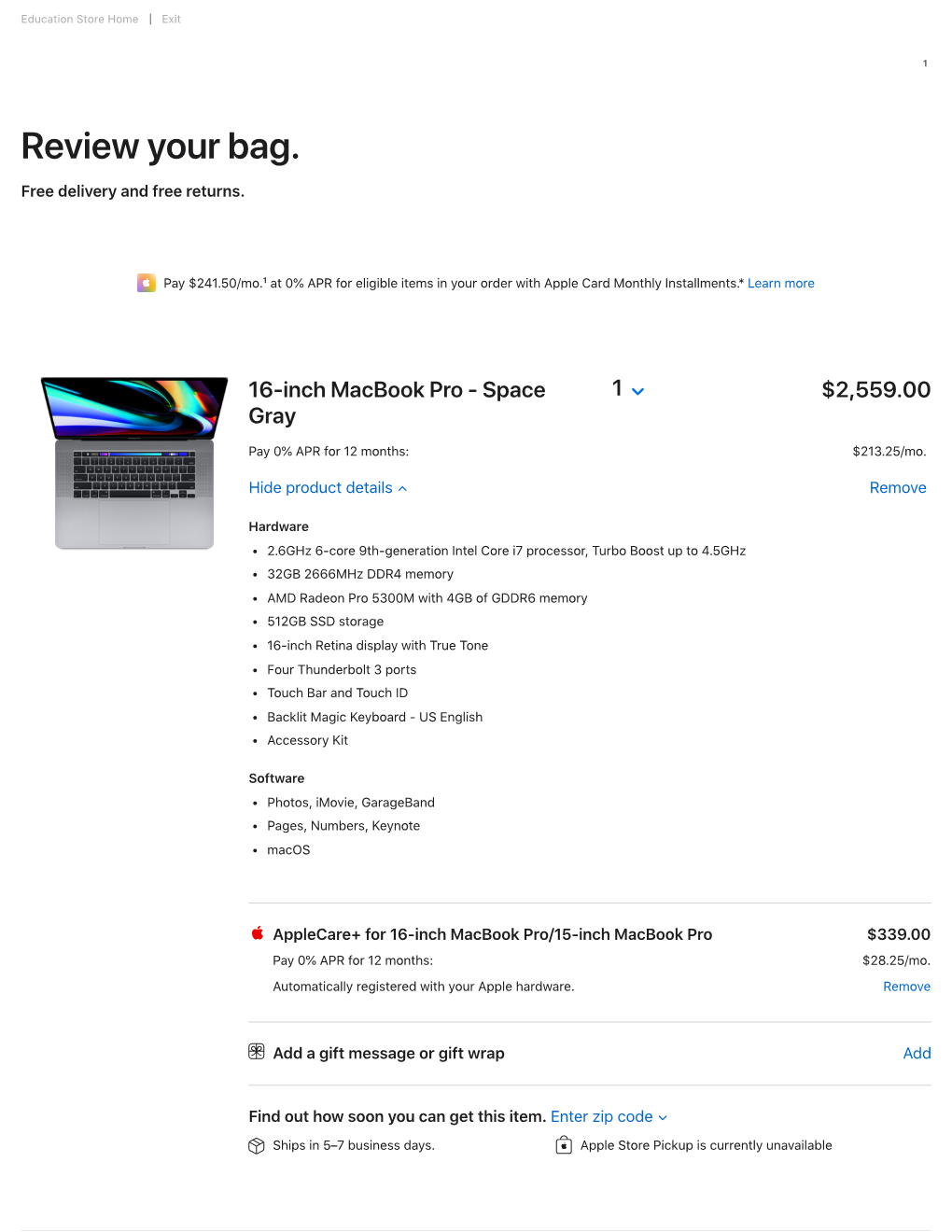 Macbook Pro Spec