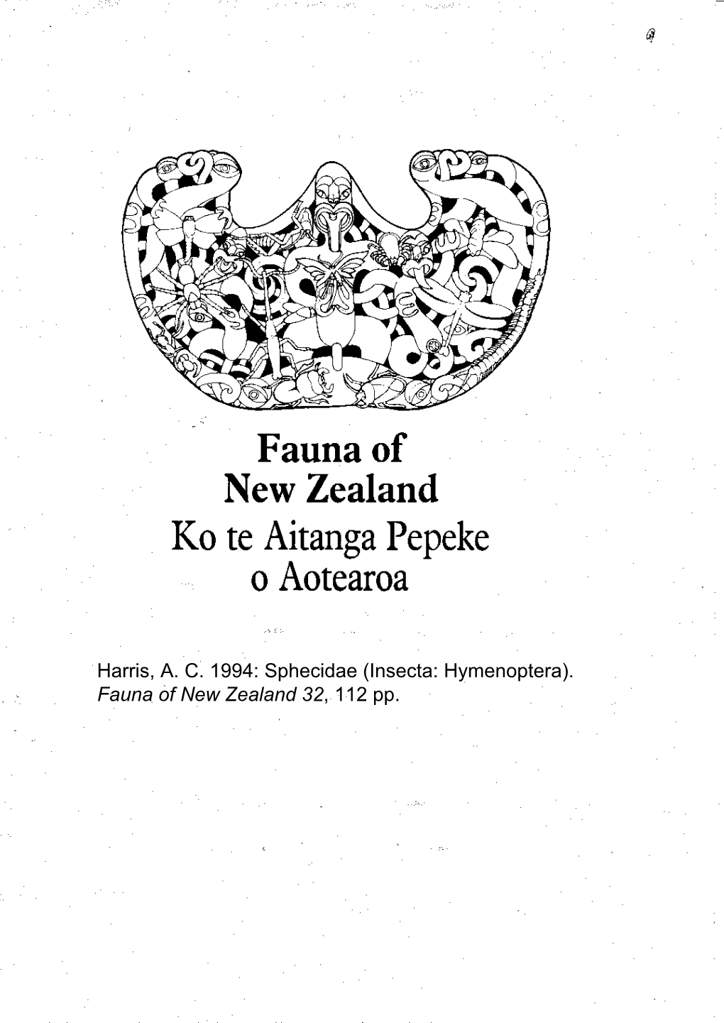 Fauna of New Zealand Ko Te Aitanga Pepeke O Aotearoa Number / Nama 32