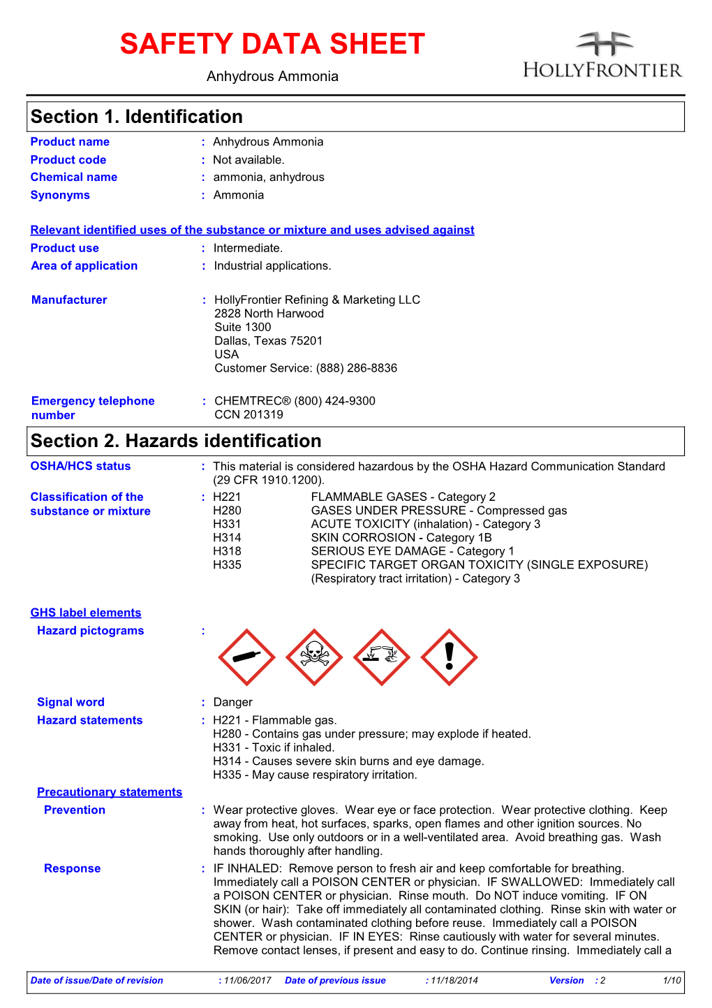 Anhydrous Ammonia