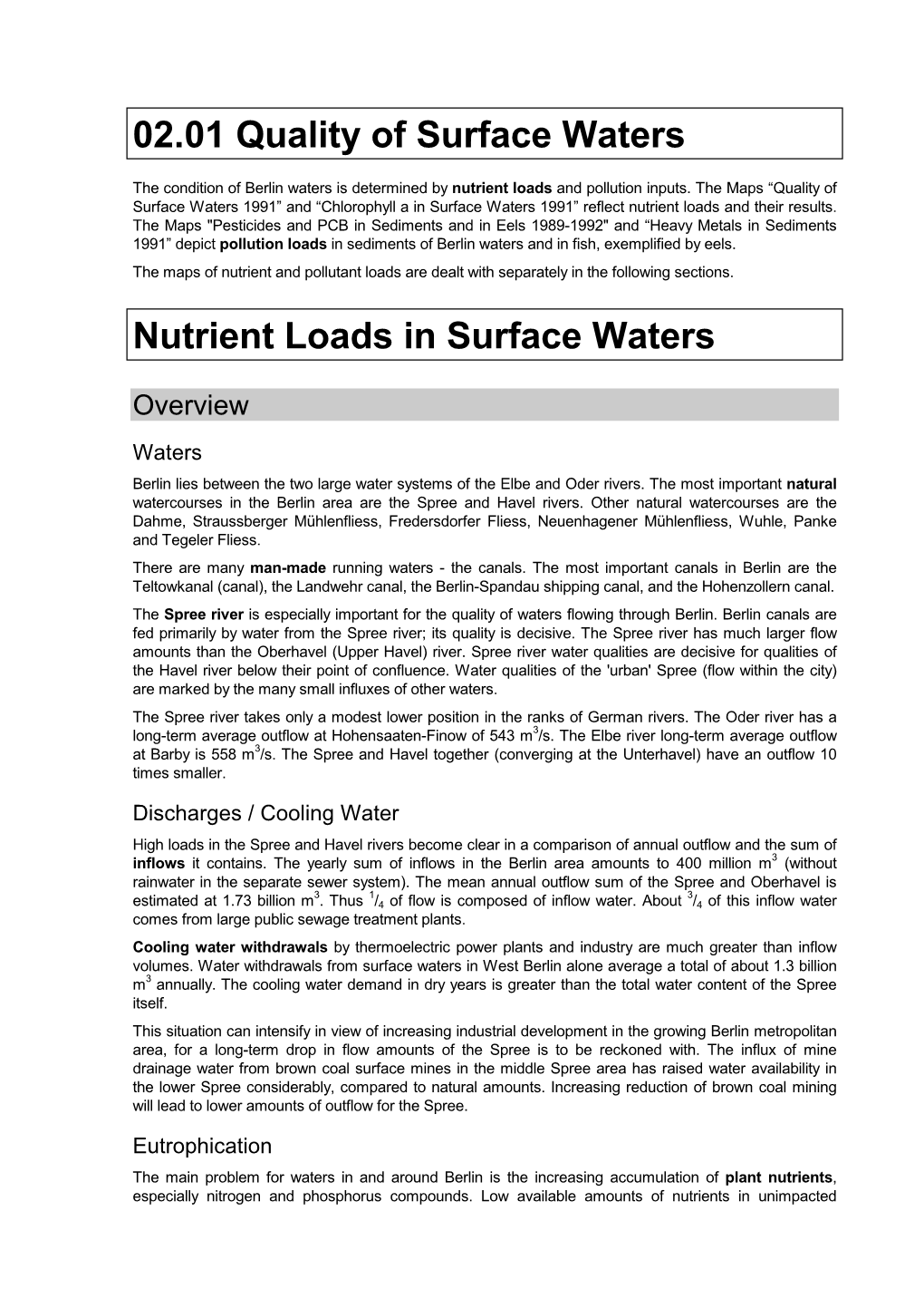 02.01 Quality of Surface Waters