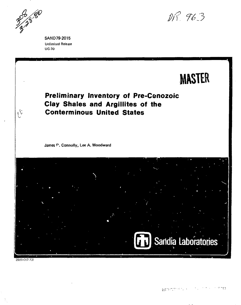 Preliminary Inventory of Pre-Cenozoic Clay Shales and Argillites of the Conterminous United States