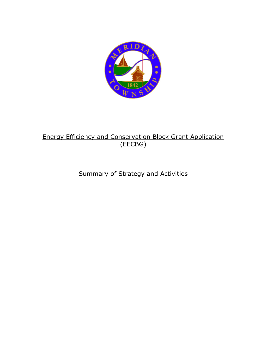 Energy Efficiency and Conservation Block Grant Application
