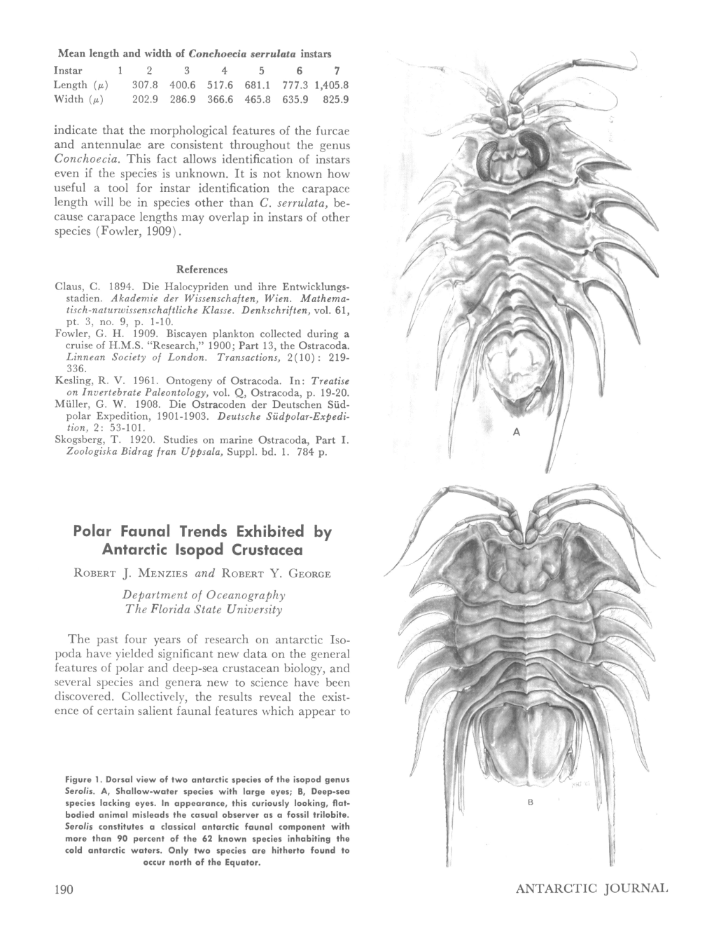 Polar Faunal Trends Exhibited by Antarctic Isopod Crustacea