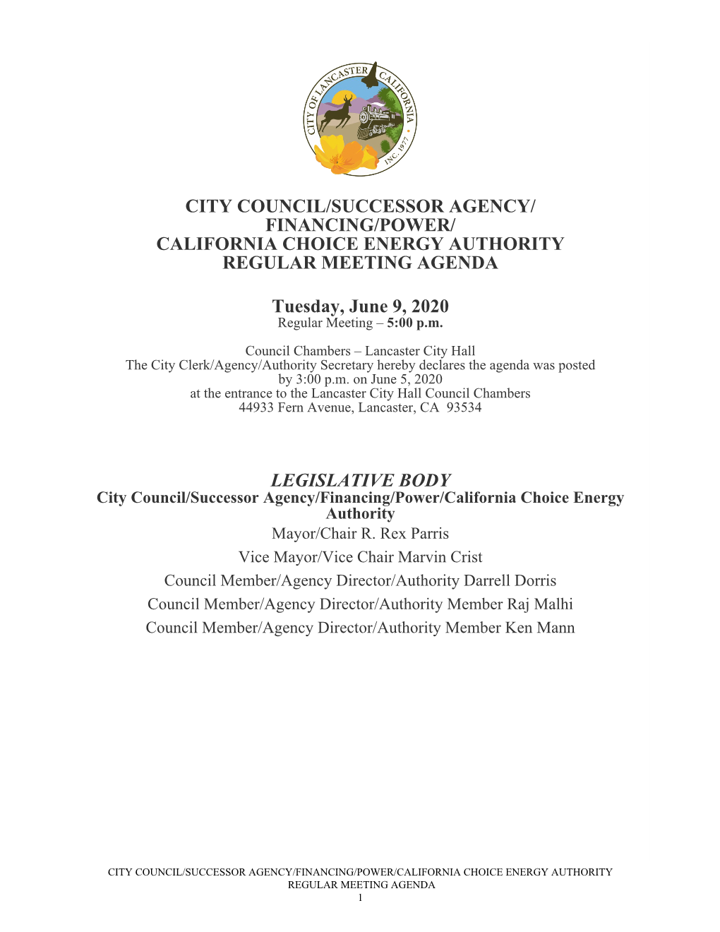 California Choice Energy Authority Regular Meeting Agenda