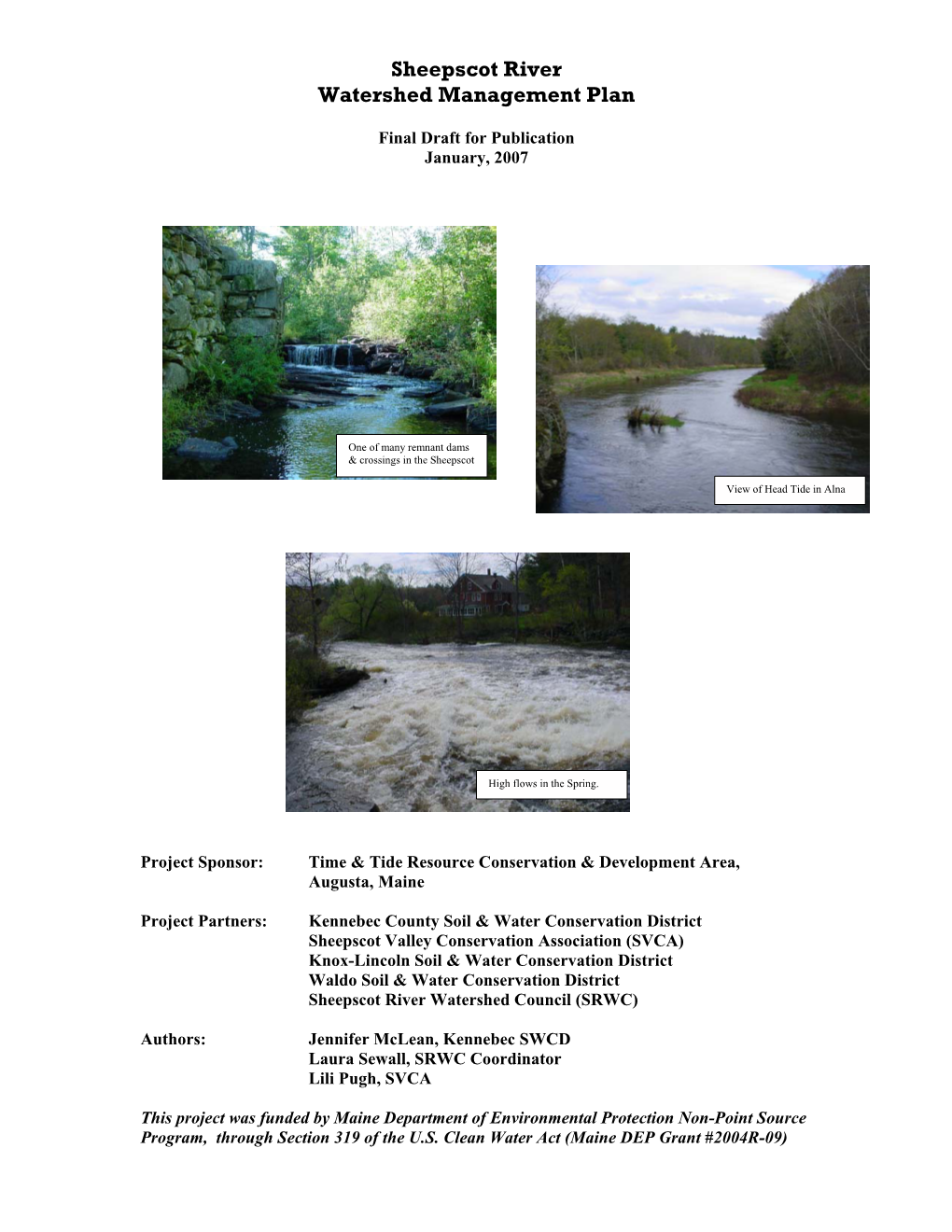 Sheepscot River Watershed Management Plan