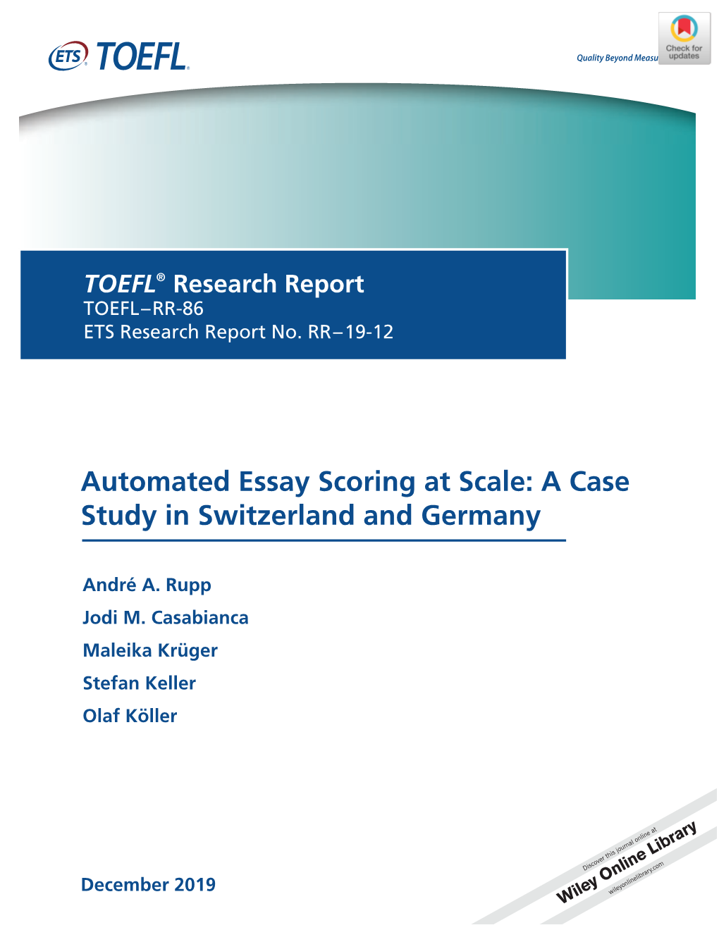 Automated Essay Scoring at Scale: a Case Study in Switzerland and Germany
