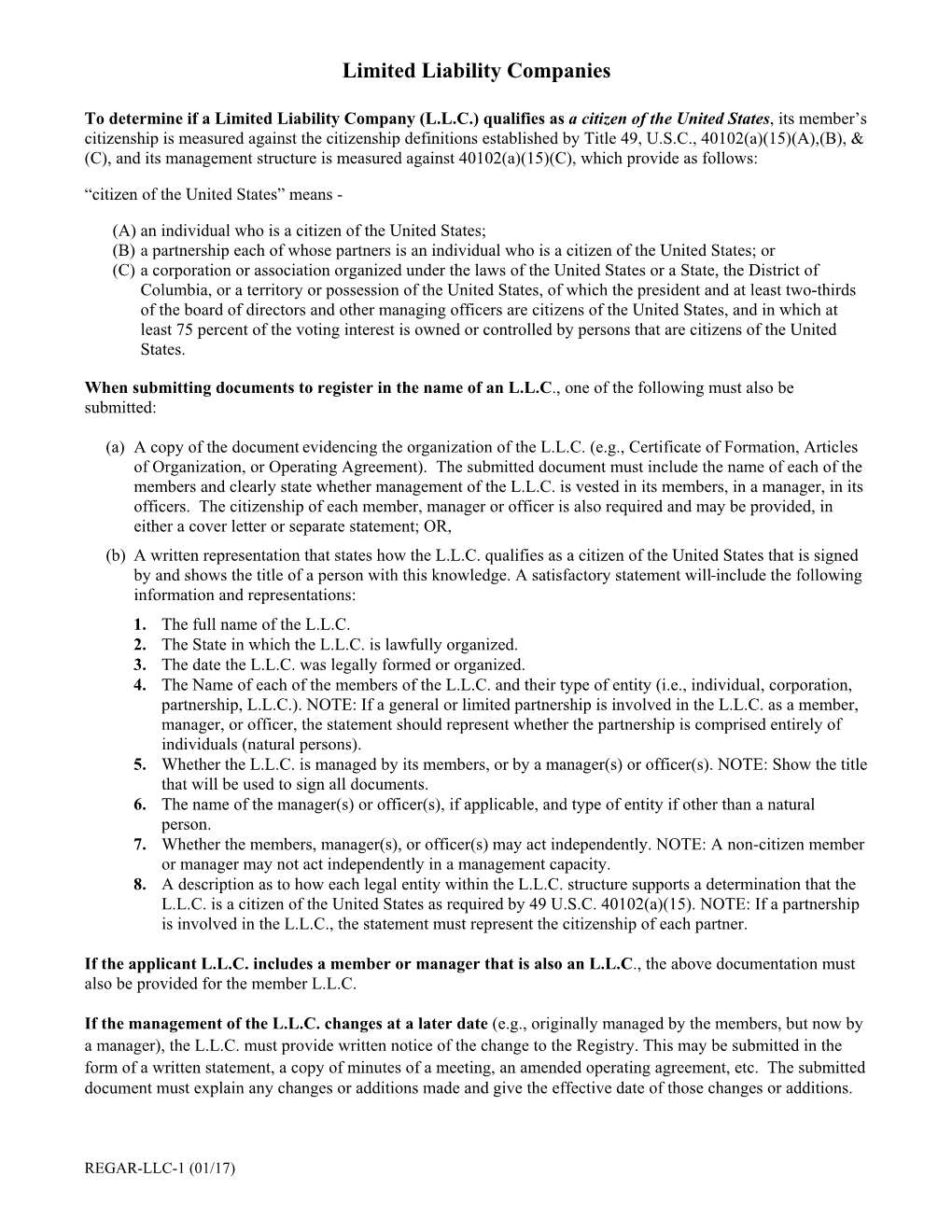 Limited Liability Company ( LLC ) Registration Information Sheet