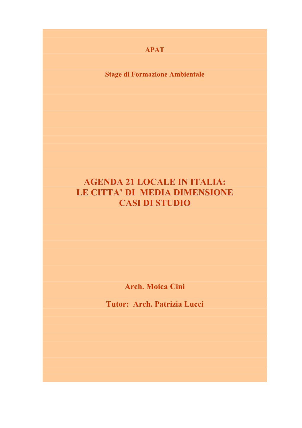 L'utilizzo Dei Poe Nei Processi Di Agenda 21 in Italia