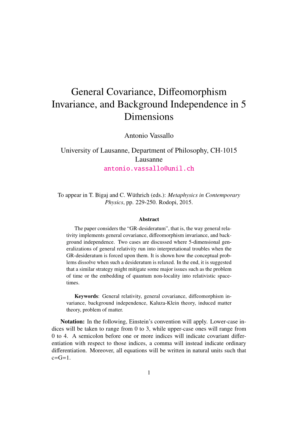 General Covariance, Diffeomorphism Invariance, And