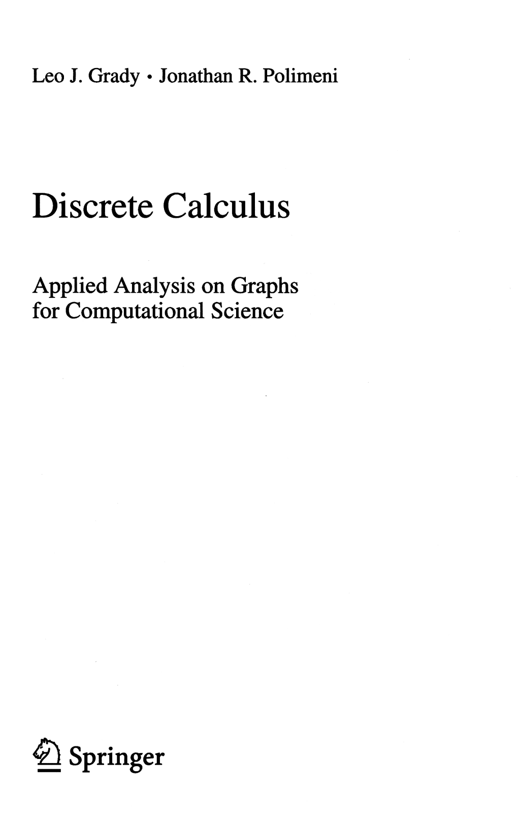 Discrete Calculus