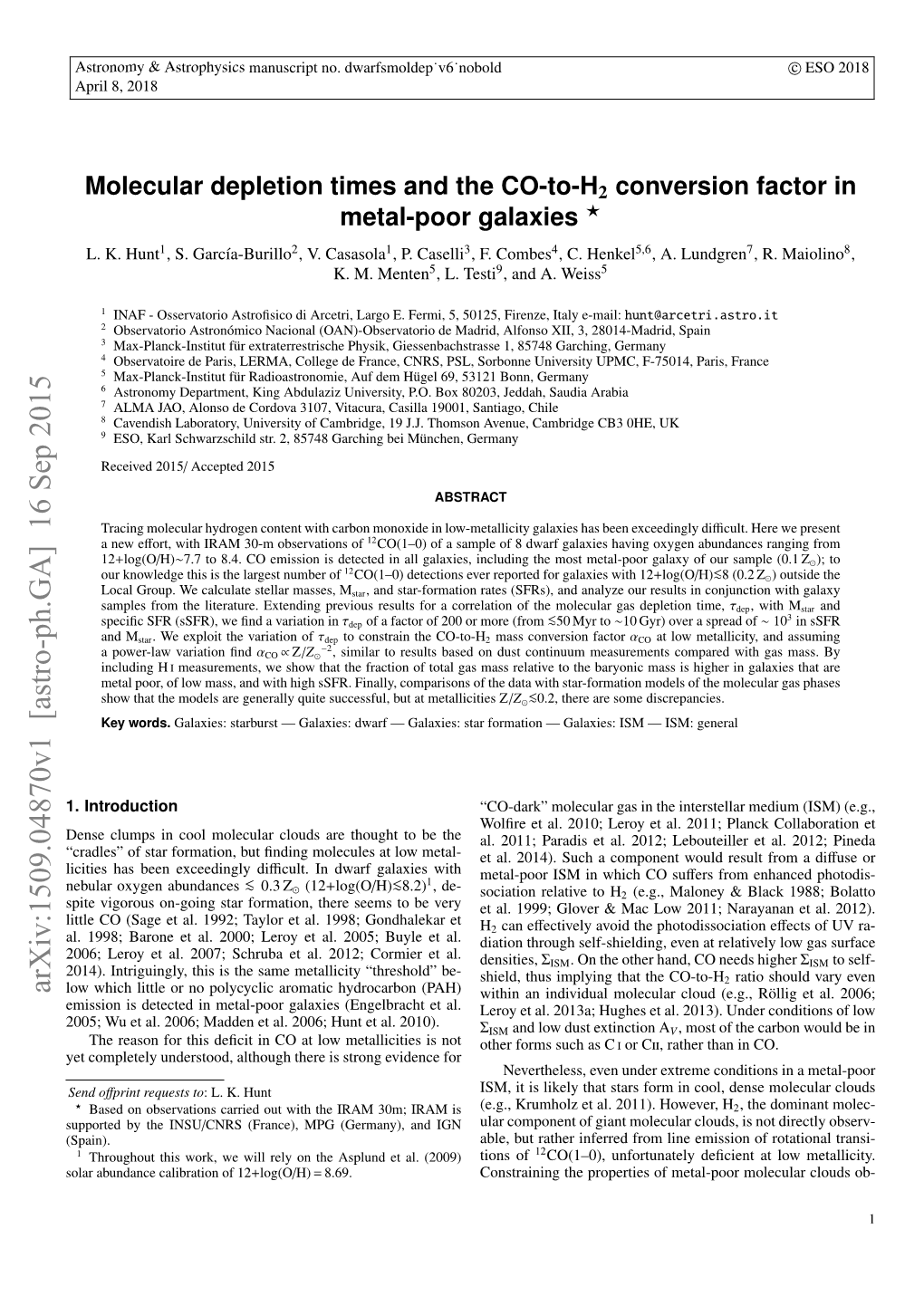 Molecular Depletion Times and the CO-To-H2 Conversion Factor in Metal-Poor Galaxies ? L